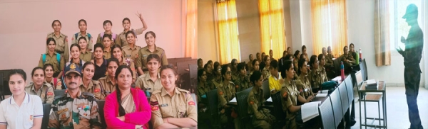 एनसीसी की छात्राओं को दो दिवसीय शिविर में दिए विभिन्न प्रशिक्षण